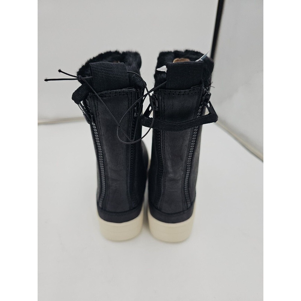 Cat &Jack Vegan Faux Fur Double Zipper Unisex Winter Boots Size 1 Black - Picture 3 of 3